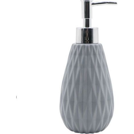 Trade Shop - Dosificador De Jabón Líquido Gris Mecanizado Accesorios De Baño 79950 - (1/2)
