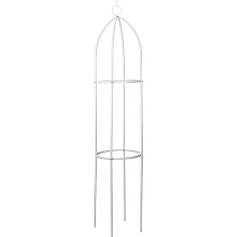 Tuteur pour plantes  Cadre de soutien de jardin en fer  Blanc  48,5 x 30,5 cm  ManoMano  DIY (1/5)