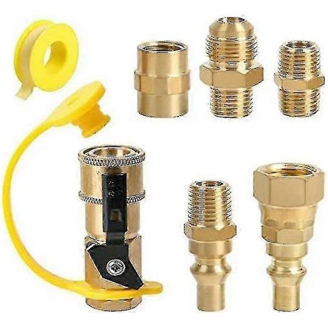 Adaptateur pour raccord rapide de propane pour VR : filetage mâle NPT 1/4 pouce et fiche mâle 3/8 pouce