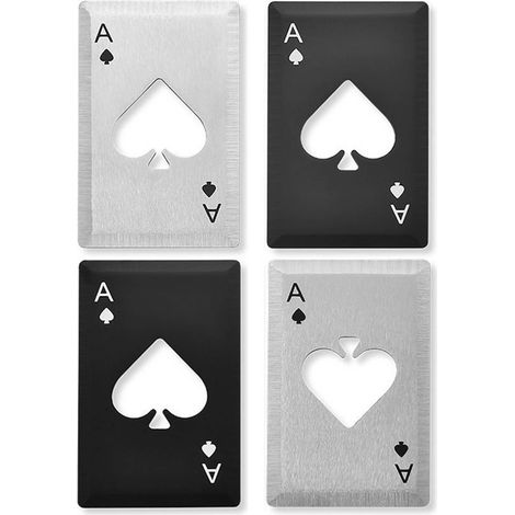 Tragbarer Flaschenöffner „Ace of Spades“ aus Metall, Dosenöffner aus Edelstahl (1/5)