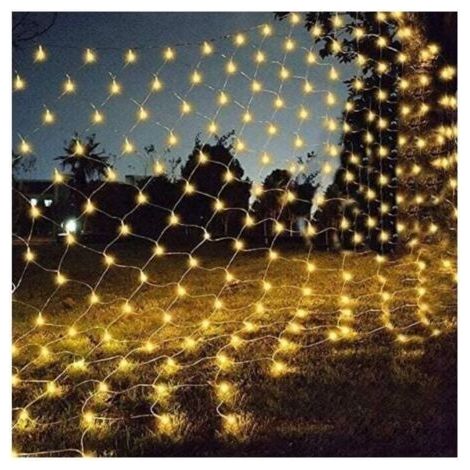 Outdoor light garland 3m x 2m – 192 warm white LEDs – 8 lighting modes – Waterproof IP44 for indoor and outdoor use (1/5)