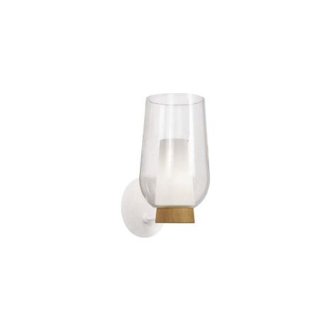 Mantra Aplique de pared Nora de cristal 1 Luz el Champ E27 - blanco/madera, negro/mármol, oro/blanco (1/4)