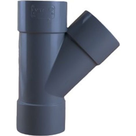 Culotte PVC 45° Femelle Femelle Ø63 - First Plast (1/5)