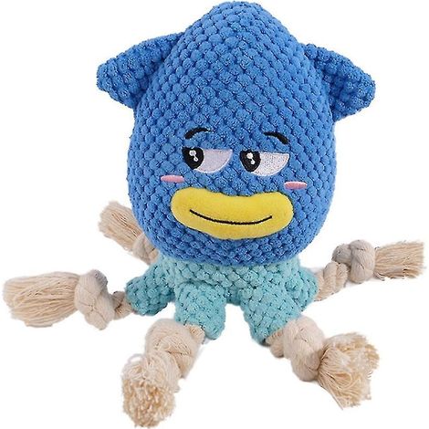 Jouet à mâcher pour chien, jouet couineur en peluche, anneau de dentition interactif pour chien, jouet en forme d'os
