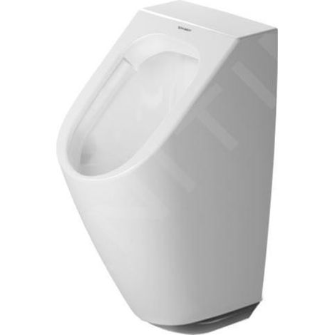 Urinal électronique ME par Starck, SANS RAINURE, 0,5 l, avec sortie d'air, sans filet, avec fixation murale (1/4)