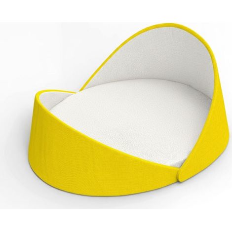 Lit de luxe pour chat en forme de coquillage - Jaune (1/5)