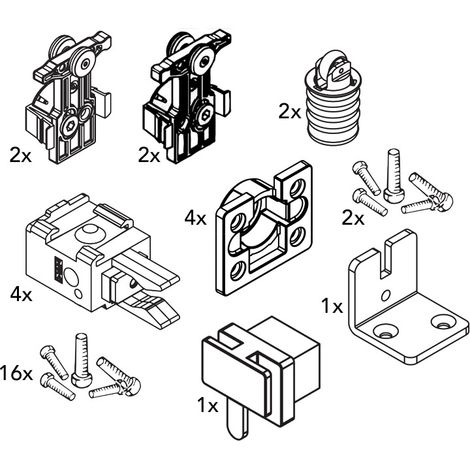 Garniture complète pour 2 portes Clipo 26IS - HAWA SLIDING SOLUTIONS AG (1/5)