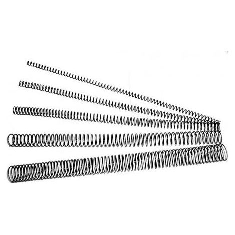 DHP - Espiral Metálica para encuadernar, paso 5:1, 10 mm, Negro (Caja 100 unidades)