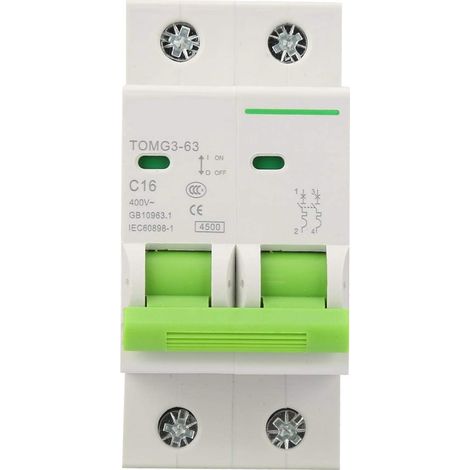Disjoncteur - 2P C-Type de haute précision disjoncteur miniature protection contre les fuites 400V AC Air Switch(16A) (1/5)