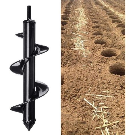 Tarière de jardin, tarière de jardin, tarière en spirale Tarière électrique Tarière électrique, perceuse rotative de jardin, outil de plantation pratique (22040mm) (1/5)