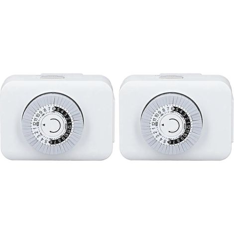 2 minuteries mécaniques à prise murale, peu encombrantes, minuterie 24 heures pour la cuisine