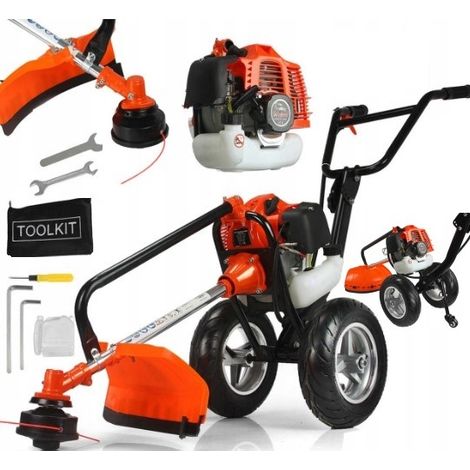 Freischneider de Benzin mit Rädern Power 2 PS 2-Takt-Motor 52cc Gemisch de Benzin:Rasenmäher Öl Rasentrimmer Trimmer Trimmer (1/5)