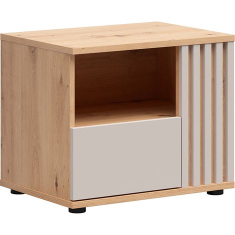 Mesilla de noche Ezra Cashmere and Wood de 1 cajón, derecha (1/5)