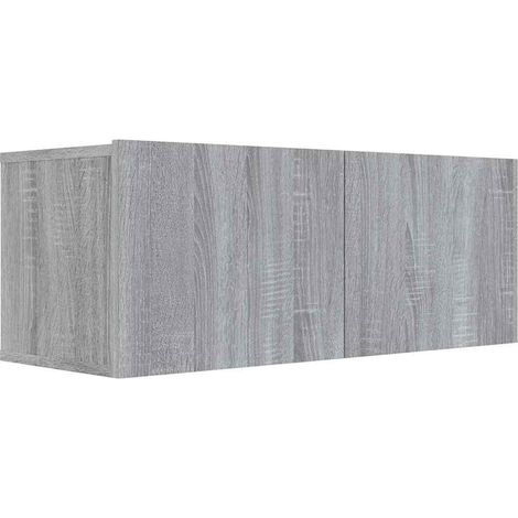 vidaXL TV Cabinet Grey Sonoma 80x30x30 cm Engineered Wood