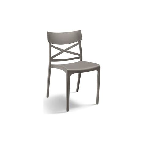SEDIA IMPILABILE 46X54XH80CM TORTORA CROIX