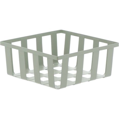Panier metal carre - vert sauge - Tendance (1/3)