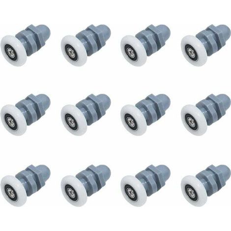 FENOPLASTICA12 Pièces Roulette Porte De Douche Douche Roulettes Galets De Porte Porte Coulissante Porte A Roulette Rouleaux Inférieur Porte De Douche Roue Rouleau Roulette Roue Douche 20Mm Roulette (1/4)