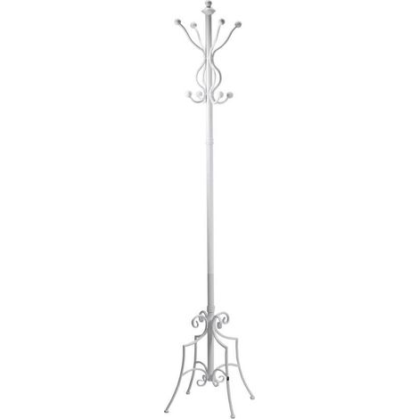 Appendiabiti a Stelo 44x44xh180 cm in Metallo Bianco