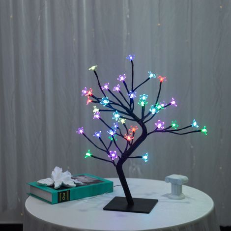 Lampe LED Cerisier - 48 Pétales Lumineux - Design Bonsaï Réglable - Décoration Intérieure et Cadeau - 1 Pièce (1/5)