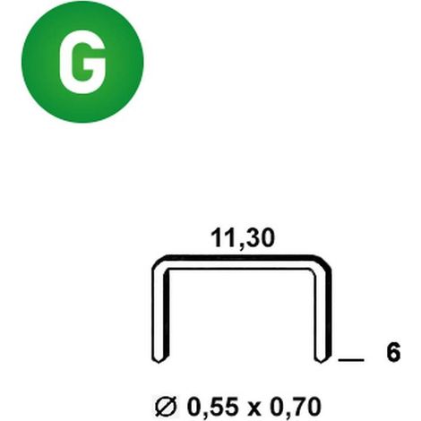 6 000 Agrafes Galvanisées Vx-06 - 11.30x6x0.55x0.7 mm - D-Work (1/5)