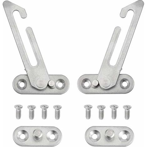 Lot de 2 entrebailleurs de fenêtre en UPVC - En acier inoxydable 304 - Avec vis - Pour fenêtre à gauche et à droite (1/5)