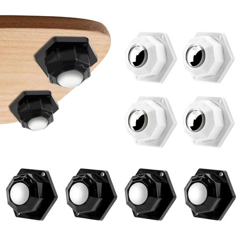 8 ruedas pequeñas para muebles, ruedas mini para muebles, ruedas resistentes de 200 kg, ruedas giratorias autoadhesivas, ruedas de bola universales para muebles pesados, mini ruedas giratorias de 360° (1/5)