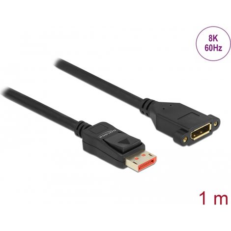 Delock Alargador DisplayPort instalaciÃ³n en panel 8K 60 Hz 1 m