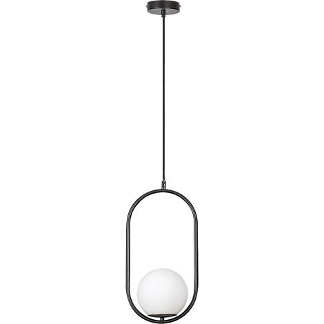 Lampe suspendue ghita e27 1x max.20w métal noir, blanc blanc l: 120cm b: 21cm h: 120cm Ø15 cm dimmable (1/5)