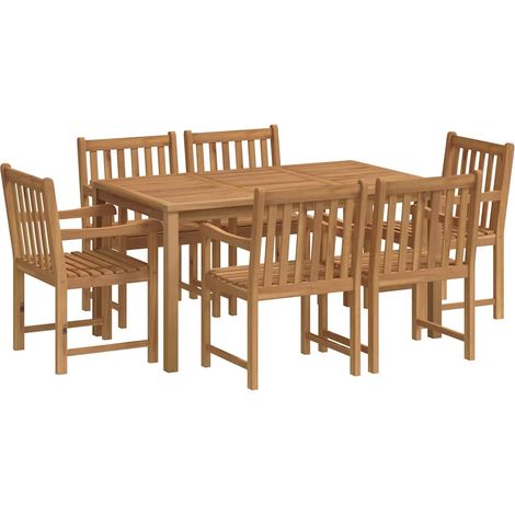 Maison Exclusive - 7-teiliges Garten-Ess-Set 150 x 90 cm Massivho
