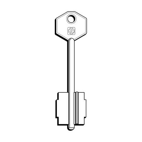 CHIAVE DOPPIA MAPPA POTENT 5PT12 SILCA - OTTONE NICHELATO- 5 pezzi