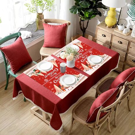 Sets de table de Noël résistants à la chaleur, décorations de table et ornements de Noël (1/5)