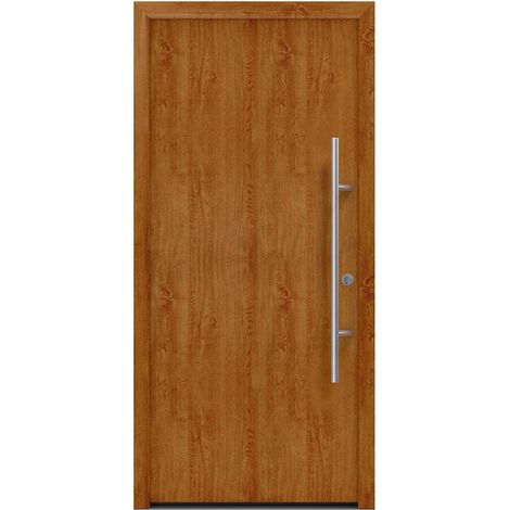Hörmann Ecostar Haustür "ISOPRO Secur IPS 010", golden oak, 110 x 210 cm (B x H), DIN Rechts