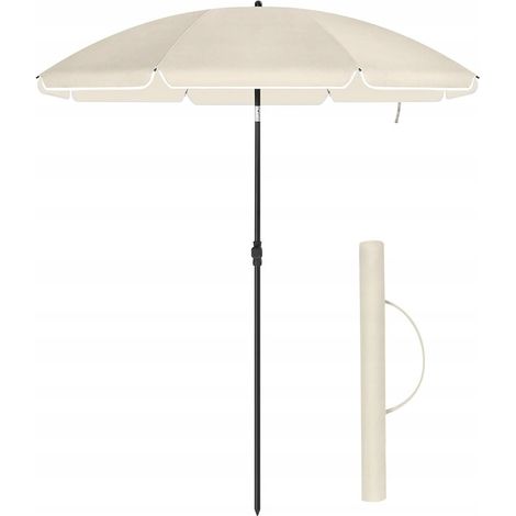 Sombrilla de jardín/playa de 200 cm con protección UV de hasta UPF 50+, plegable y portátil. (1/5)