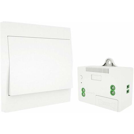 BUNTHAUS RF433 Interrupteur sans Fil, sans Pile, télécommande Murale, Interrupteur Mural, Auto-alimenté, sans câblage, émetteur pour Panneau Mural (kit à 1 Voie) (1/5)