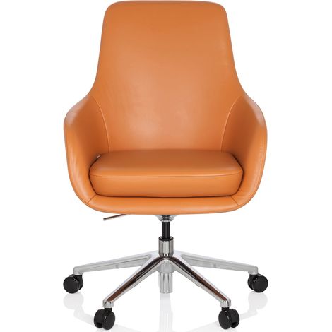 [NEUWERTIG] B-Ware hjh OFFICE Bürostuhl Chefsessel Drehstuhl Leder orange Lounge hjh OFFICE (1/2)