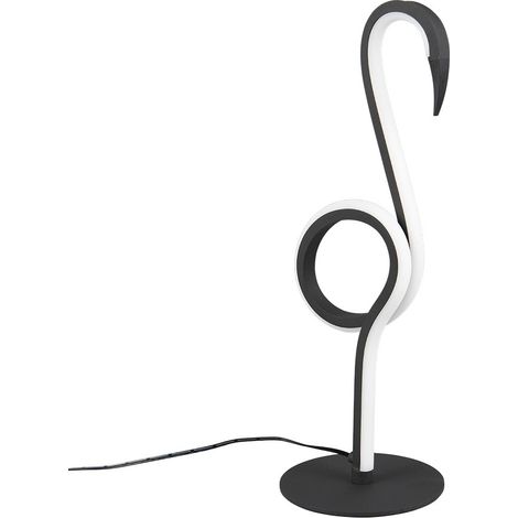 Lampada da tavolo a LED lampada di design fenicottero nero lampada da salotto lampada laterale, 6W 550lm bianco caldo, LxH 14 x 35 cm