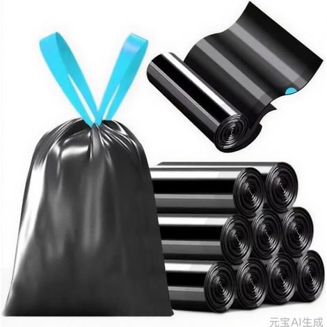 Sacs poubelle petits 15L, housses de poubelle durables avec liens coulissants et design étanche pour salle de bain, bureau
