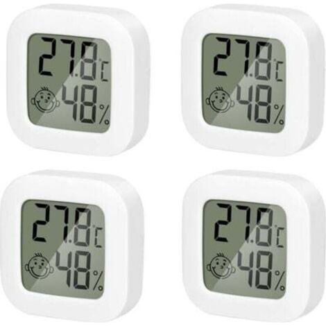 4 Pack Indoor Thermometer Mini Thermometer Hygrometer High Precision Temperature Hygrometer Monitor with Comfortable Air Icon for Kitchen Baby Room Greenhouse Warehouse Office,TRIMEC (1/5)
