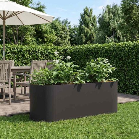 vidaXL Jardin surélevé Noir 120 x 40 x 40 cm Acier