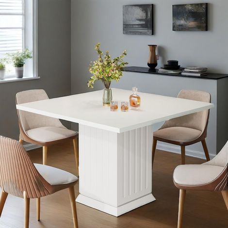 Table de cuisine carrée moderne de 90 cm pour 4 personnes - Table à manger compacte, meuble gain de place (1/5)