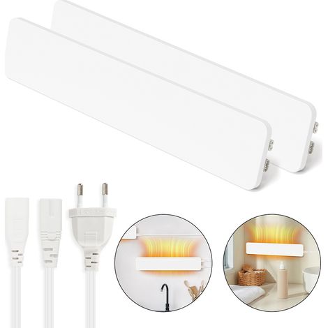 Jiubiaz 2 Infrarot-Heizpaneele je 50 W, IP44, mit Verbindungskabel, Weiß (1/5)