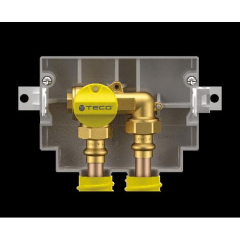 Rubinetto di intercettazione gas da incasso a u k2.1 dn15 tc 3/4 teco k201bc10100