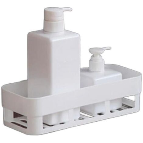 Étagère de salle de bain Marsel Home, droite, 1 niveau, monobloc, fixée au mur, gain de place, pour articles de toilette et cosmétiques, design moderne (1/5)