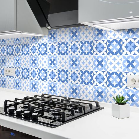 Sticker Mural Carrelage Adhésif Cuisine et Salle de Bain Carrelages Azulejos - 24 Sticker Tiles de 15x15 cm (1/5)