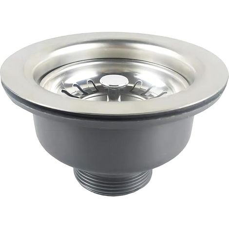 304 Edelstahl Küche Siebkorbventil Korb Abfluss Siebkörbchen Ablaufventil, Ø 110 mm 1½" oben