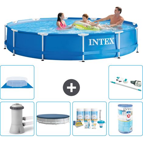 Intex Piscine Tubulaire Ronde - 366x76 cm - 7-pièces S41758 (1/4)