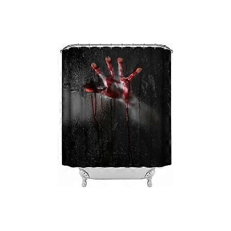 Duschvorhang, Halloween-Duschvorhang, Halloween-Duschvorhang mit Haken, 180 x 180 cm (71 x 71 Zoll), Halloween-Dekoration, wasserdichte Duschabtrennung