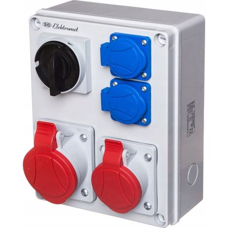 Elektro-Plast Armoire de distribution RSK-1 - IP44 - 40A - 3P+N+Z - Sécurisée et Robuste (1/2)