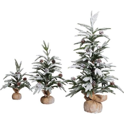 Pinetto innevato 50cm con pigne real touch Albero di natale REALISTICO NATALIZIO