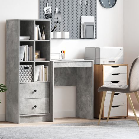 vidaXL Desk Concrete Grey 60 x 40 x 76 cm